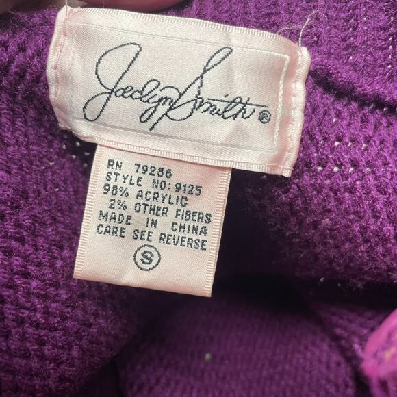 Vintage Jaclyn Smith Open Chunky Colorful Cardigan Sweater Small Oversized Beads - Picture 5 of 6